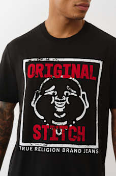 FLOCKED ORIGINAL STITCH TEE, image 1