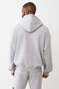 KNIT LOGO PANEL BOXY HOODIE, image 4
