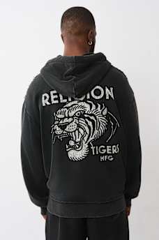 VINTAGE TIGER ZIP HOODIE, image 1