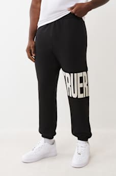 KNIT LOGO PANEL JOGGER, image 1