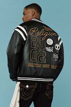 RETRO VARSITY JACKET, image 1