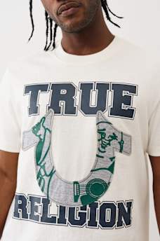 TERRY HORSESHOE APPLIQUÉ TEE, image 1