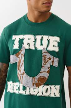 TERRY HORSESHOE APPLIQUÉ TEE, image 1