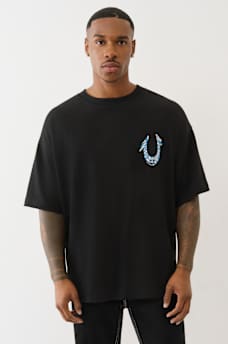 PAINTED PUFF PRINT HORSESHOE OVERSIZED TEE, image 2