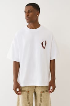 PAINTED PUFF PRINT HORSESHOE OVERSIZED TEE, image 2