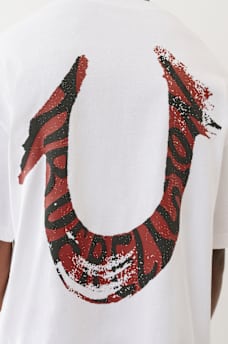 PAINTED PUFF PRINT HORSESHOE OVERSIZED TEE, image 4