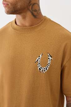 PAINTED PUFF PRINT HORSESHOE OVERSIZED TEE, image 4