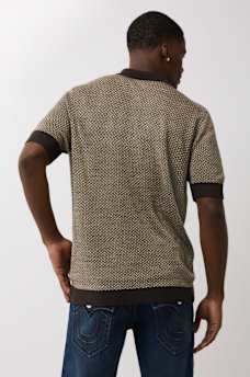 WOVEN KNIT POLO SHIRT, image 4