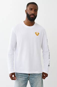 CAMISETA DE MANGA LARGA CON ESTAMPADO DE HERRADURA EN RELIEVE, image 2