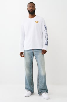 CAMISETA DE MANGA LARGA CON ESTAMPADO DE HERRADURA EN RELIEVE, image 6