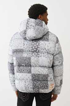 BANDANA PRINT PUFFER JACKET, image 2