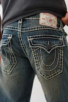 RICKY SUPER T DISTRESSED STRAIGHT JEAN  34", image 2