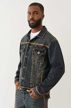 SUPER T FLATLOCK DENIM TRUCKER JACKET, image 4