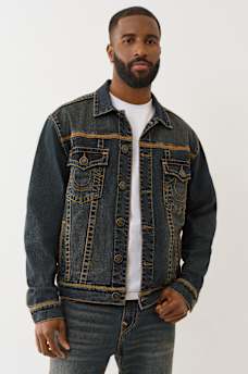 SUPER T FLATLOCK DENIM TRUCKER JACKET, image 7