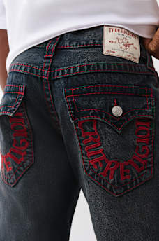 RICKY BIG T EMBROIDERED HORSESHOE STRAIGHT JEAN, image 1