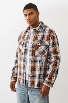 OVERSIZED HORSESHOE FLANNEL SHIRT, image 3