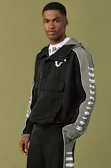 COLOR BLOCKED ANORAK PULLOVER, image 1