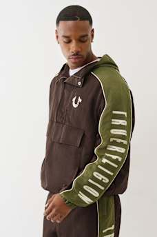 COLOR BLOCKED ANORAK PULLOVER, image 1