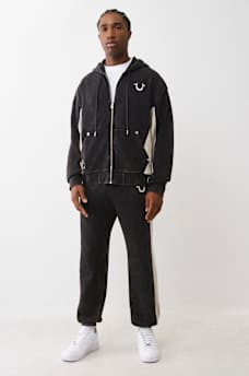 SUDADERA CON CAPUCHA Y CIERRE RELAJADA CON MALLA, image 6