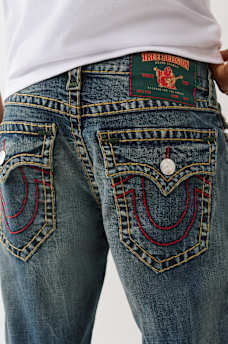 RICKY SUPER T STRAIGHT DISTRESSED JEAN, image 1