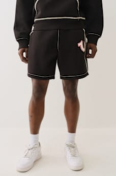 BASEBALL STITCH HORSESHOE SWEAT SHORT, image 3