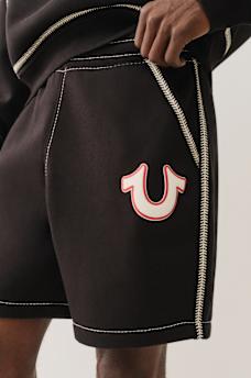 BASEBALL STITCH HORSESHOE SWEAT SHORT, image 4