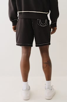 BASEBALL STITCH HORSESHOE SWEAT SHORT, image 5