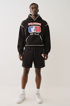 BASEBALL STITCH HORSESHOE SWEAT SHORT, image 6