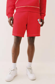 BASEBALL STITCH HORSESHOE SWEAT SHORT, image 3