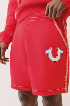 BASEBALL STITCH HORSESHOE SWEAT SHORT, image 4