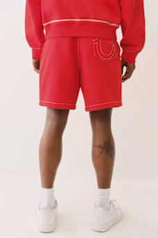 BASEBALL STITCH HORSESHOE SWEAT SHORT, image 5
