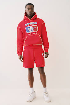 BASEBALL STITCH HORSESHOE SWEAT SHORT, image 6