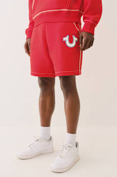 BASEBALL STITCH HORSESHOE SWEAT SHORT, image 1
