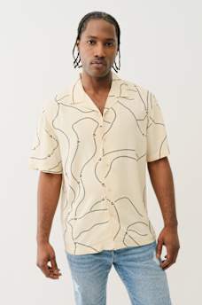 BASEBALL STITCH CAMP COLLAR SHIRT, image 2
