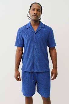 TERRY KNIT CAMP COLLAR SHIRT, image 2