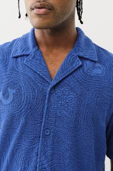 TERRY KNIT CAMP COLLAR SHIRT, image 3