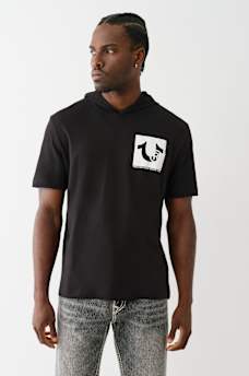 BUDDHA LOGO HOODED HEAVYWEIGHT TEE, image 2