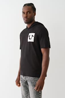 BUDDHA LOGO HOODED HEAVYWEIGHT TEE, image 3