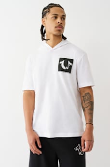 BUDDHA LOGO HOODED HEAVYWEIGHT TEE, image 2