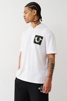 BUDDHA LOGO HOODED HEAVYWEIGHT TEE, image 3