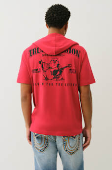 BUDDHA LOGO HOODED HEAVYWEIGHT TEE, image 2