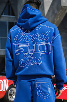 TRUE RELIGION X FORD BIG T CINCHED HOODIE