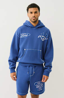 TRUE RELIGION X FORD BIG T CINCHED HOODIE