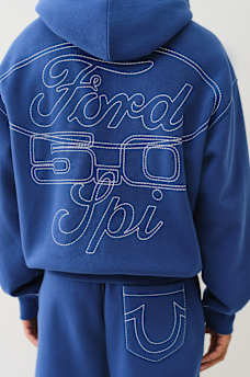 TRUE RELIGION X FORD BIG T CINCHED HOODIE