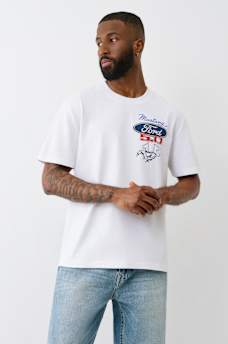 TRUE RELIGION X FORD HEAVYWEIGHT MIXED LOGO TEE, image 4