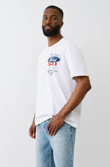 TRUE RELIGION X FORD HEAVYWEIGHT MIXED LOGO TEE, image 1