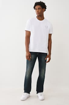 RICKY WARPED HORESHOE LOGO STRAIGHT JEAN 34", image 6