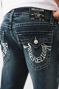 RICKY WARPED HORESHOE LOGO STRAIGHT JEAN 34", image 1