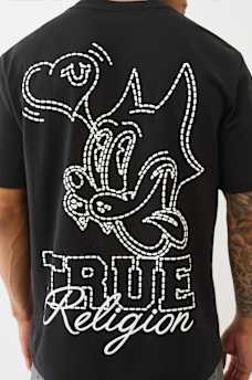 CAMISETA CON ESTAMPADO DE GATO EN RELIEVE, image 1