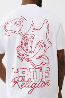 PUFF PRINT CAT TEE, image 1